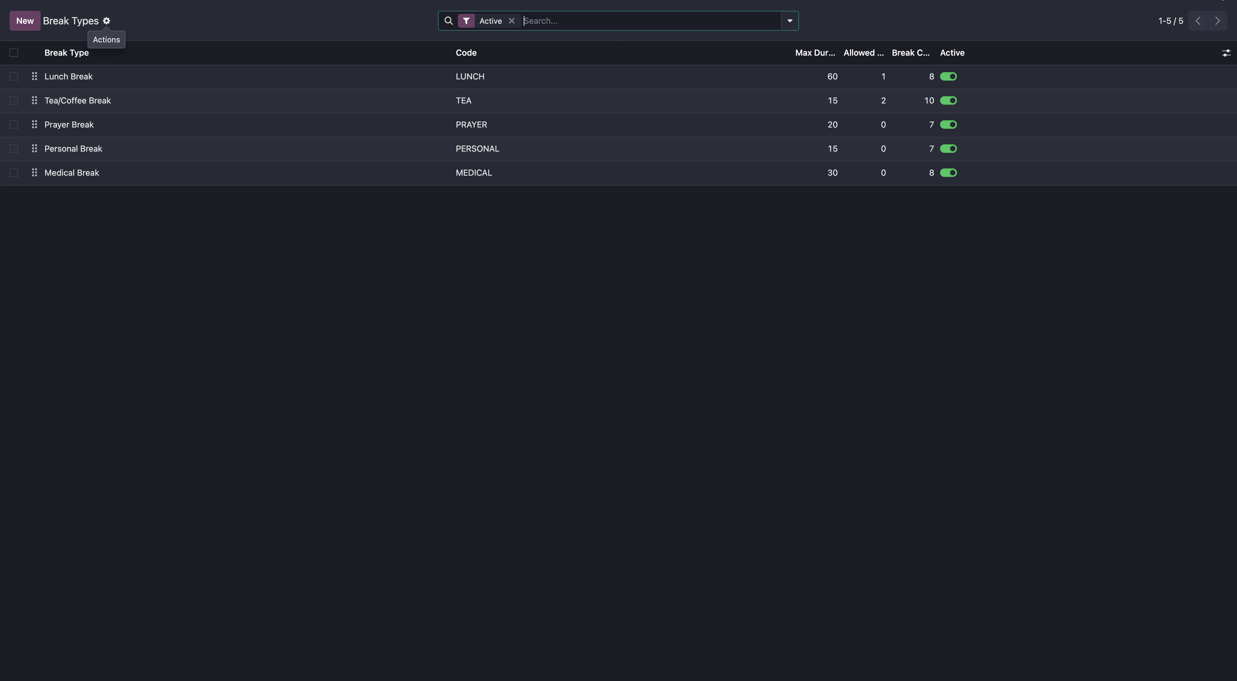 HR Attendance Breaks Pro — screenshot 1