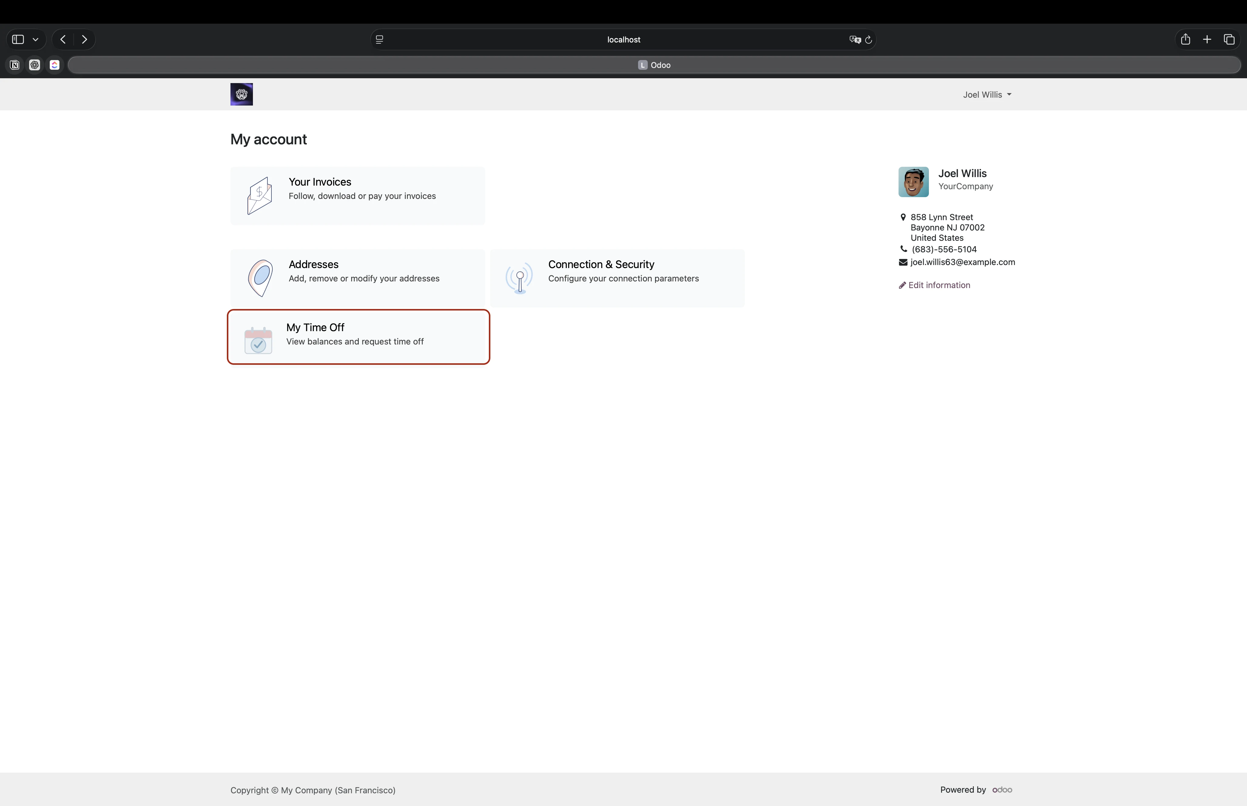 HR Time Off Portal — screenshot 1